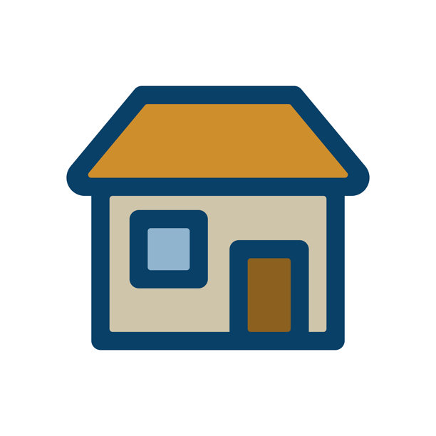 简单的房子矢量图标插画图片下载