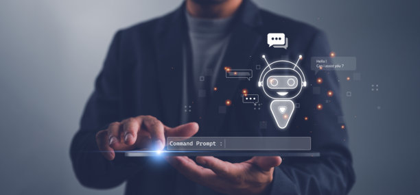 平板电脑上展示的现代聊天机器人界面的插图照片，人工智能协助在线沟通和解决问题图片下载