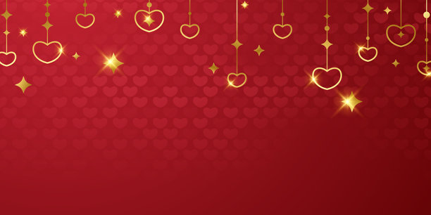 情人节背景，装饰着美丽的心形图案。矢量插画。图片下载