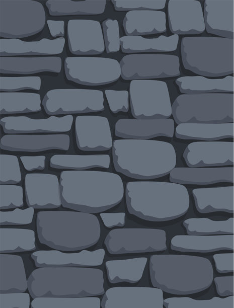 无缝石墙纹理插画，用作背景或表面图片下载