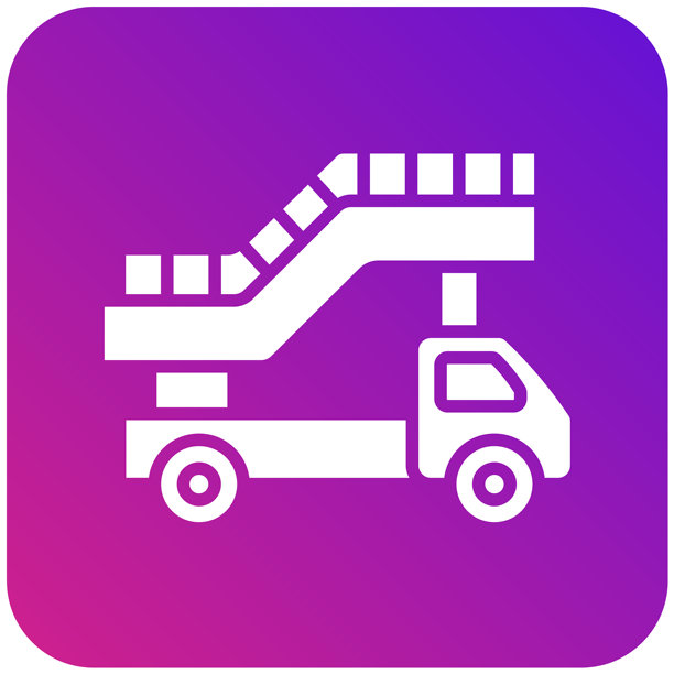 云梯车矢量图标设计插画图片下载