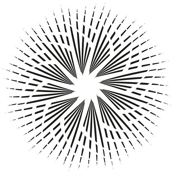 抽象的星爆。径向动态线条。几何光形。矢量极简插画。图片下载
