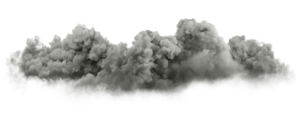 天气 灰色云彩散布在白色背景上的抠图 3D 插画图片下载