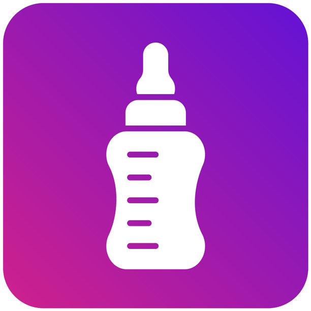 奶瓶矢量图标设计插画图片下载