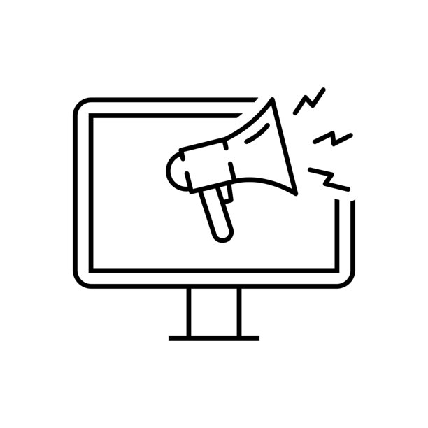 数字营销矢量图，包含大纲图标设计插画。白色背景上的购物与电子商务符号，EPS 10 文件图片下载