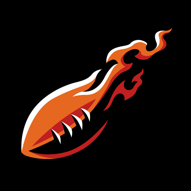 橄榄球运动比赛锦标赛火焰矢量图标插画图片下载