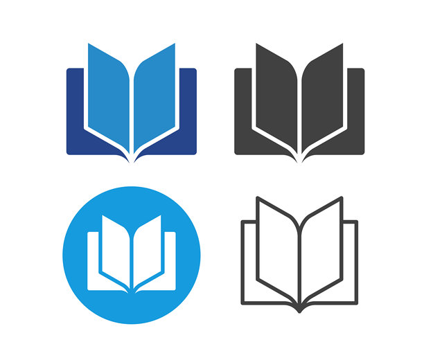 一本打开的书 - 插画图标图片下载