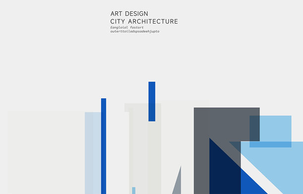 抽象的蓝色几何建筑图案设计装饰材料插画背景图片下载