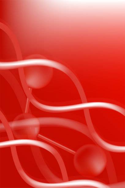 透明质酸和烟酰胺护发护肤解决方案广告，红色胶原蛋白精华滴剂，搭配化妆品广告背景，可供使用，插画矢量图。图片下载