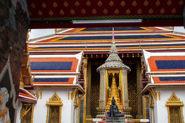 泰国曼谷大皇宫，规模宏伟的建筑群，建筑精美绝伦图片下载