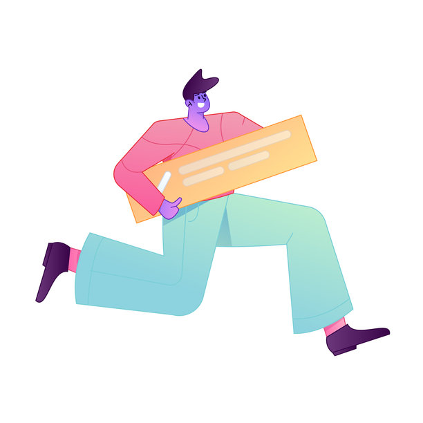 商务人士专业肢体语言沟通矢量扁平渐变插画图片下载