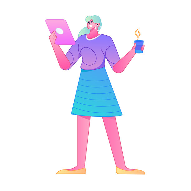 商务人士专业肢体语言沟通矢量图渐变插画图片下载