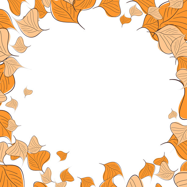 手绘植物、分隔线、花环、边框。白底绿叶圆形花卉框架。矢量手绘插画，适用于壁纸、海报、卡片。留有复制空间。涂鸦风格图片下载