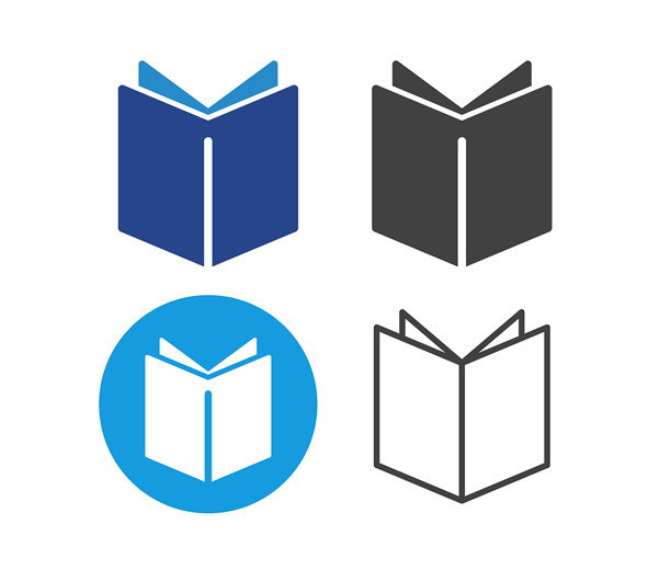 一本打开的书 - 插画图标图片下载