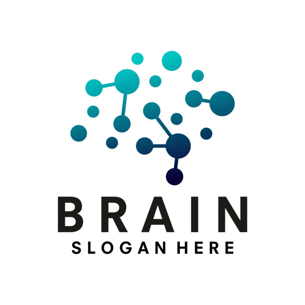 大脑科技Logo矢量模板插画设计图片下载