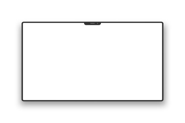 白色背景上的真实屏幕布局。图片下载