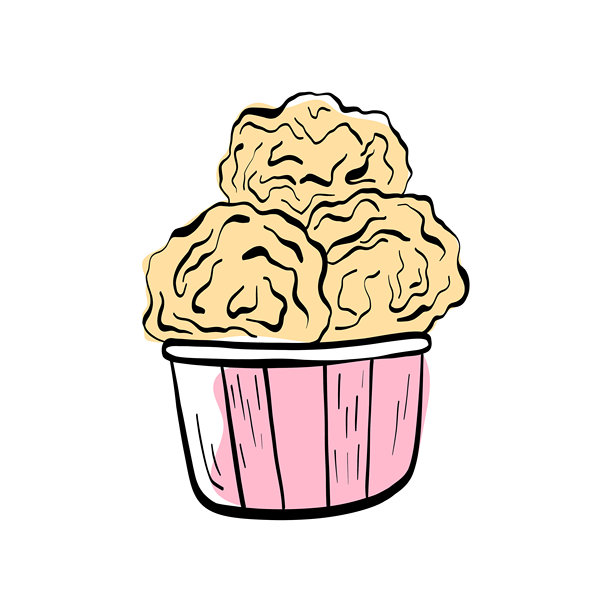 冰淇淋和甜点排成一列，采用线条艺术风格。适用于菜单、包装、品牌和食谱插画的甜点图标。图片下载