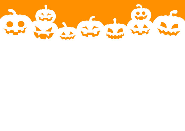 扁平风格的万圣节横幅插画图片下载