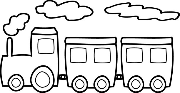 火车涂鸦插画图片下载