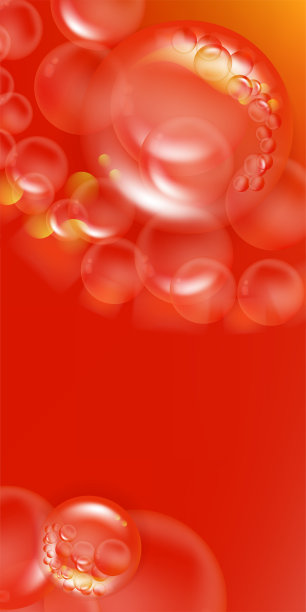 透明质酸和烟酰胺，红色胶原蛋白精华滴液，背景为化妆品广告，即用型，矢量插画。图片下载