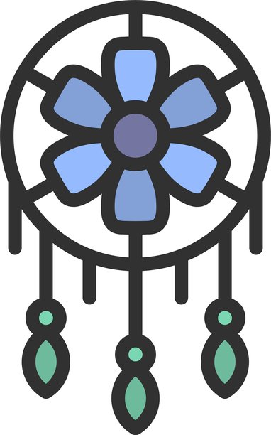 捕梦网轮廓填充风格图标图片下载