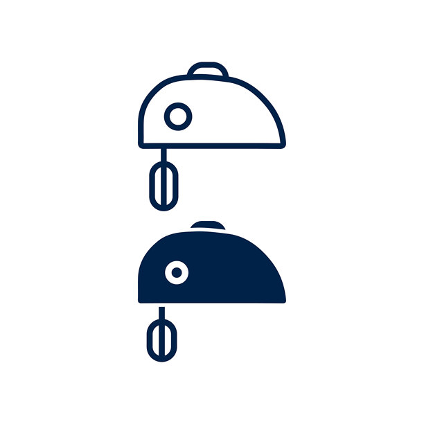 厨房搅拌机图标集符号模板设计插画图片下载