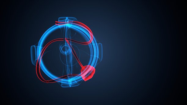 眼睛的解剖结构。3D插画图片下载