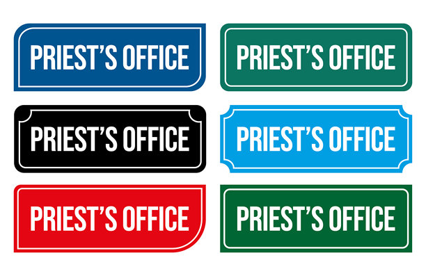 牧师办公室门牌插画 可打印的门牌用于教牧办公室图片下载