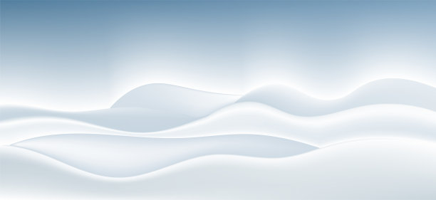 抽象的精致白色和浅蓝色背景，带有流畅的雪浪，营造出宁静的冬季景观效果图片下载