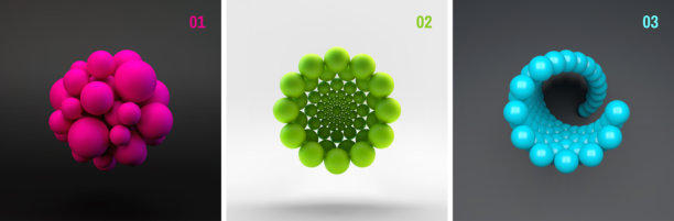 分子。一团小球。化学研究、分子结构图、原子团的概念。用于科学、教育或医学的3D矢量插画。图片下载