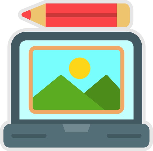 照片编辑扁平化贴纸风格图标图片下载