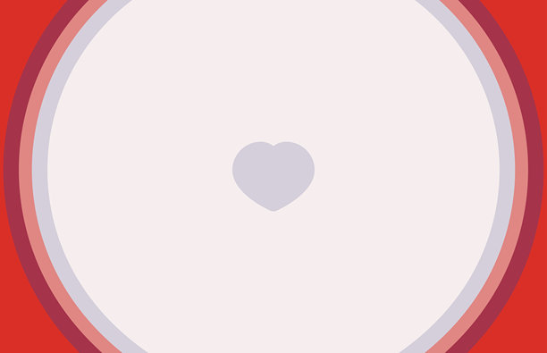 抽象粉色黄色心形图案横幅素材背景图片下载