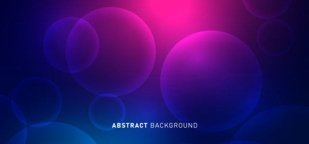 抽象数字科技，未来电路，蓝粉背景，赛博科学技术，创新通信未来，人工智能大数据，互联网网络连接，云高科技插画矢量三维图片下载