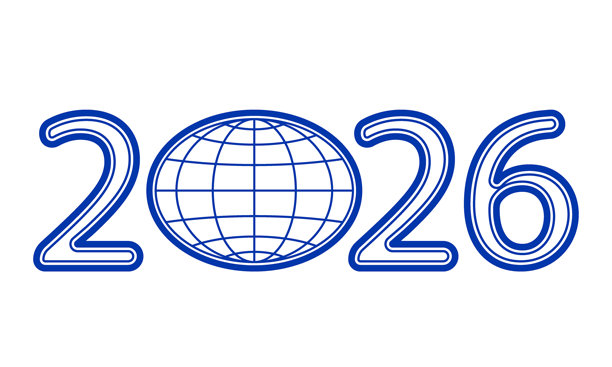 抽象的2026年地球插画图片下载