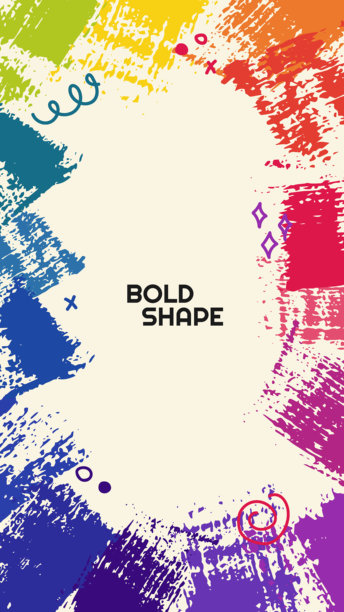 矢量插画。一套带有画笔笔触、涂鸦和纹理的明亮背景。采用欢快的彩虹儿童风格设计的时尚抽象多彩图案，适用于书籍封面、宣传册。图片下载