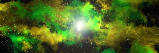 带有星尘和闪耀恒星的太空背景。逼真的宇宙和彩色星云。多彩的星系。3D插画图片下载