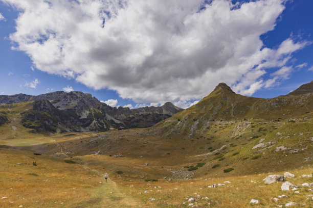 黑山北部杜米托尔国家公园的山地景观图片下载