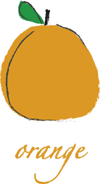 橙子水果绘画插画手绘图片下载