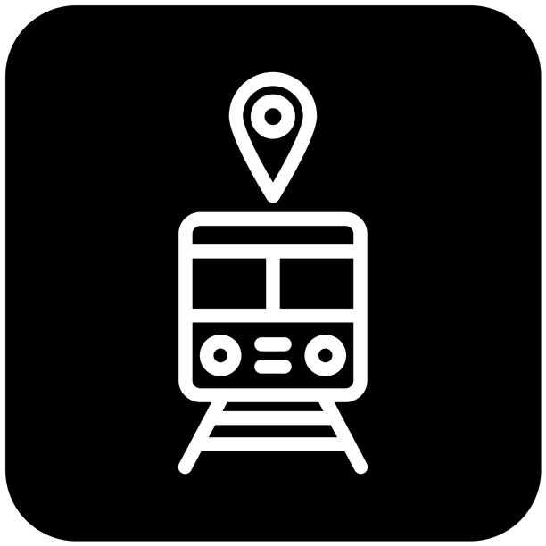 火车站矢量图标设计插画图片下载