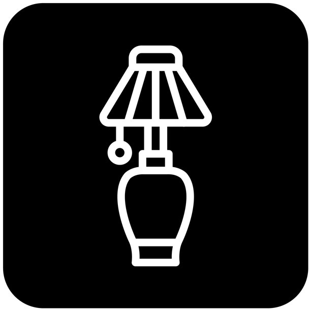 台灯矢量图标设计插画图片下载