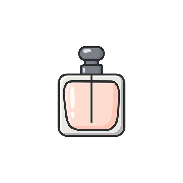 柔和的涂鸦香水瓶矢量图标，采用简洁插画风格。香水和化妆品瓶符号，适用于美容、时尚、生活方式和自我护理项目、网页设计、应用程序、社交媒体和平面设计。图片下载