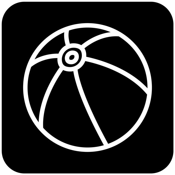 沙滩球矢量图标设计插画图片下载