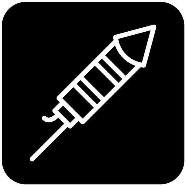 烟花矢量图标设计插画图片下载