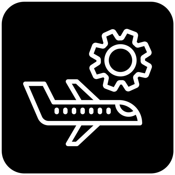 飞机维护矢量图标设计插画图片下载