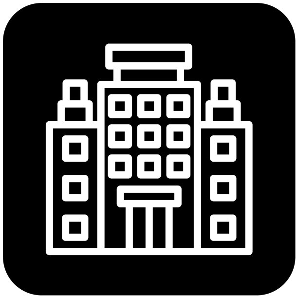 酒店矢量图标设计插画图片下载