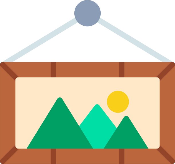 照片框扁平风格图标设计图片下载