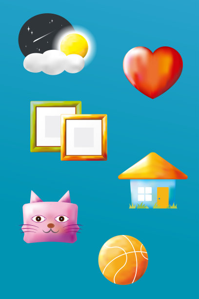 矢量油画风格，展示的简约生活，垂直插画，EPS 10图片下载