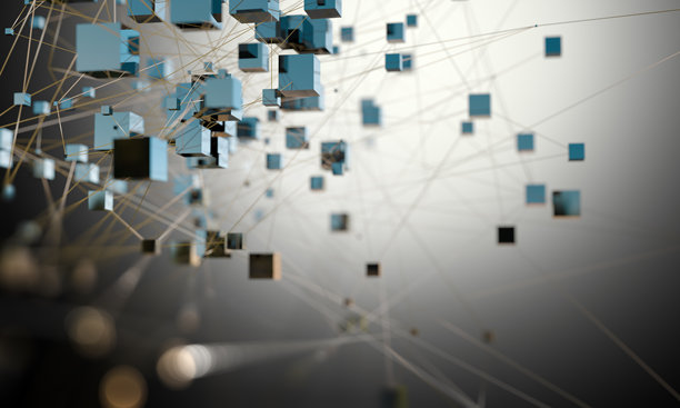 未来科技概念背景。3D插画图片下载