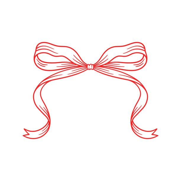 蝴蝶结, 红色, 领结, 领带, 丝带, 礼物, 草图, 矢量插画图片下载