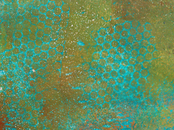 蓝绿色渲染的粗糙手绘背景图片下载